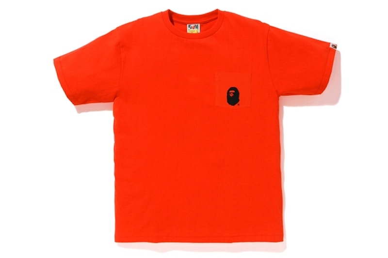 BAPE Ape Head Pocket Tee Orange