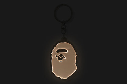 BAPE Ape Head Reflective Keychain Black