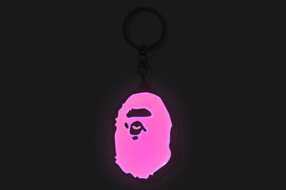BAPE Ape Head Reflective Keychain Pink
