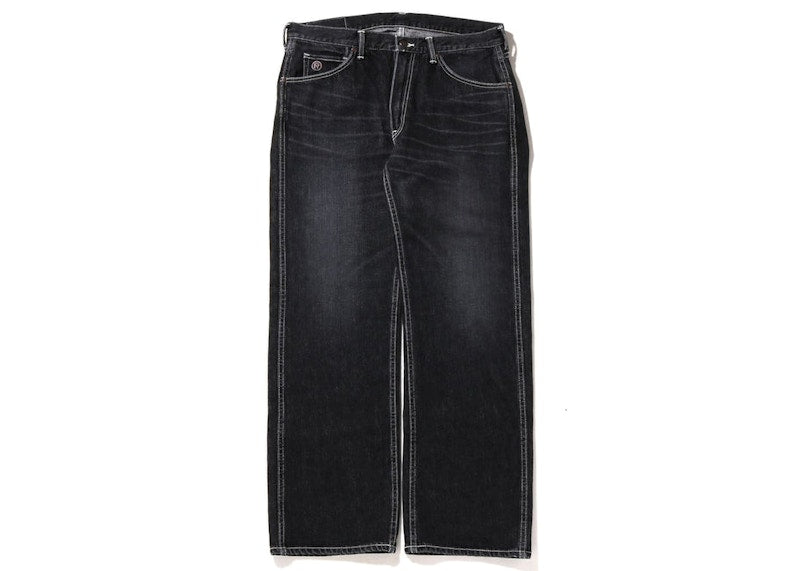 BAPE Ape Head Relaxed Fit Denim Black
