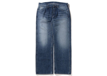 BAPE Ape Head Relaxed Fit Denim Light Indigo