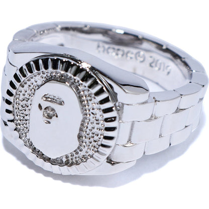 BAPE Ape Head Ring Silver