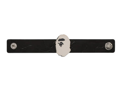 BAPE Ape Head Silver Bracelet Black