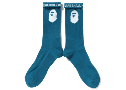 BAPE Ape Head Socks Blue