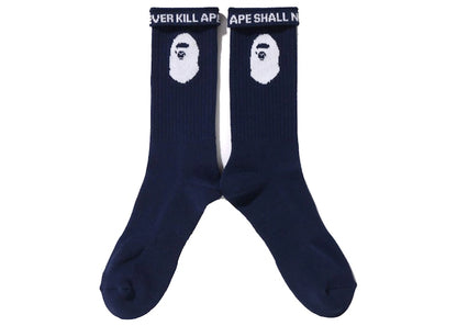 BAPE Ape Head Socks Navy