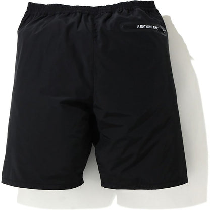 BAPE Ape Head Track Shorts Black/White