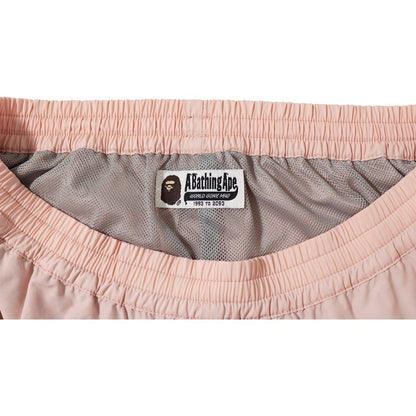 BAPE Ape Head Track Shorts Pink