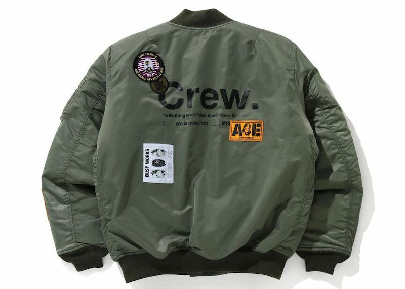BAPE Archive Patch MA-1 Jacket Green