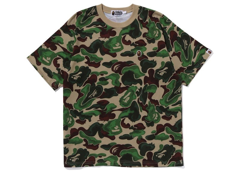 BAPE Art Camo Ape Head One Point Tee Green