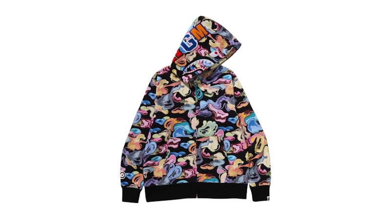 BAPE Art Camo Shark Full Zip Hoodie Black