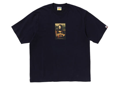 BAPE Art Print Relaxed Fit Tee Navy Blue