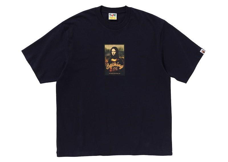 BAPE Art Print Relaxed Fit Tee Navy Blue