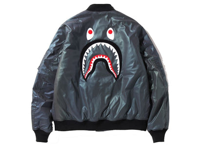 BAPE Aurora Shark Loose Fit MA-1 Black