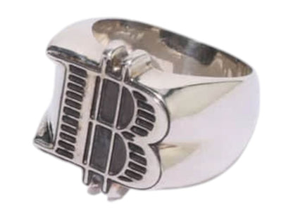 BAPE B Logo Ring Silver