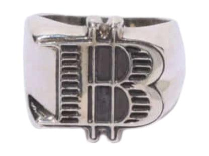 BAPE B Logo Ring Silver