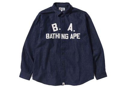 BAPE B.A Loose Fit Denim Shirt Indigo
