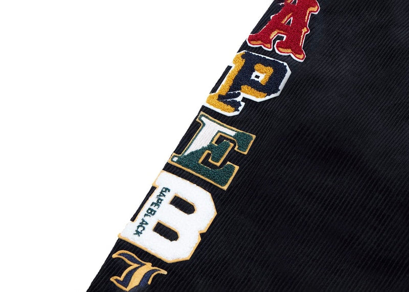 BAPE BLACK Corduroy Chino Pants Black