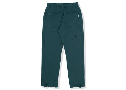 BAPE BLACK Label Distressed Sweat Pants Green
