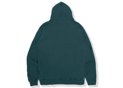 BAPE BLACK Label Logo Distressed Hoodie Green