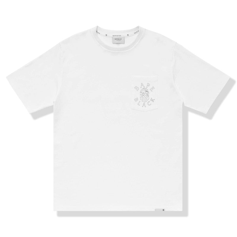 BAPE BLACK Logo Pocket Tee White