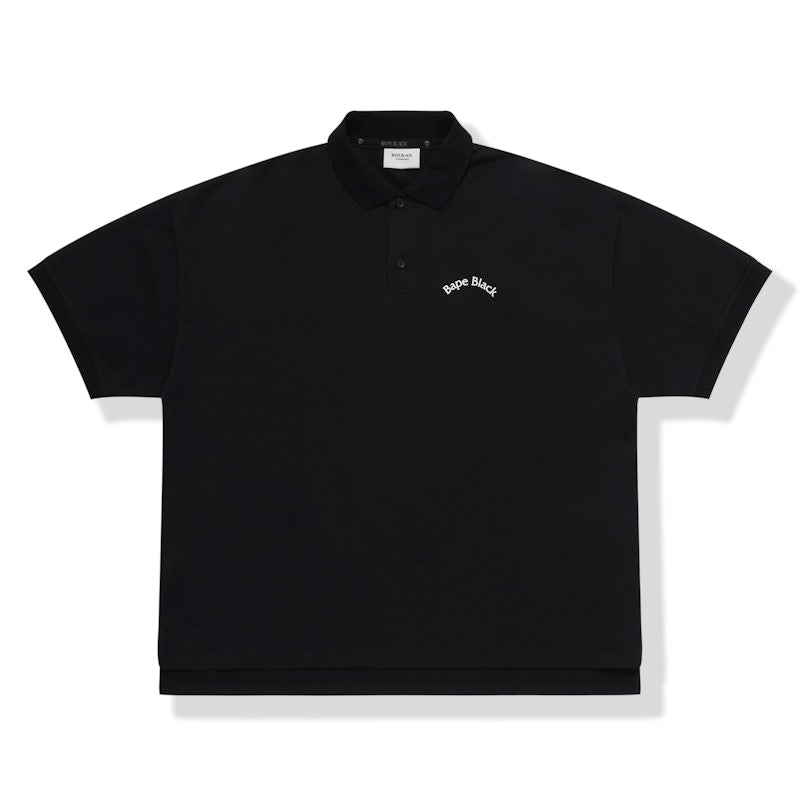 BAPE BLACK Logo Polo Black