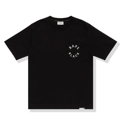 BAPE BLACK Paisley Ape Head Pocket Tee Black Pink