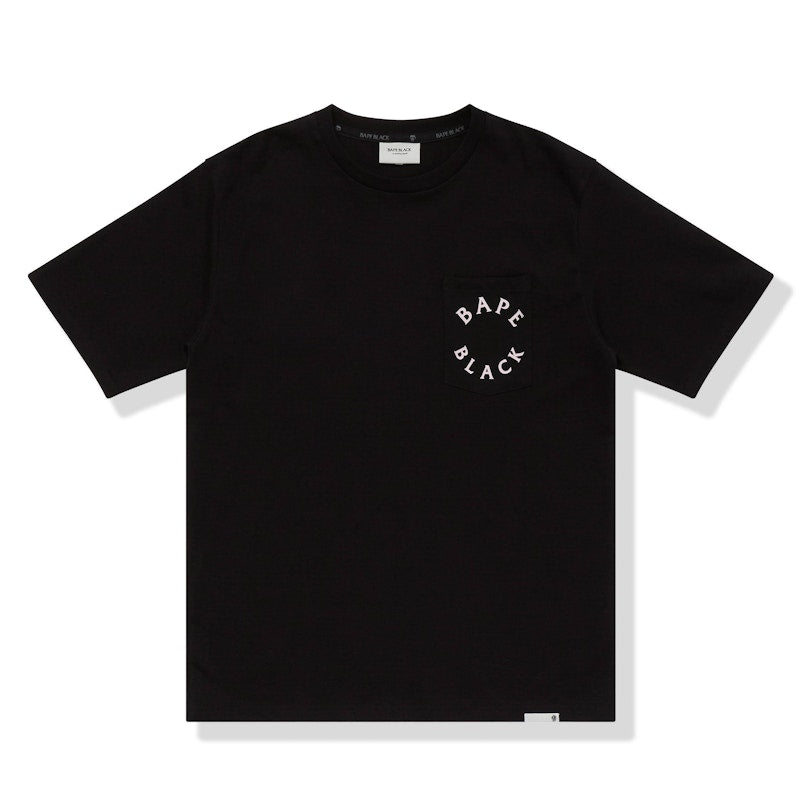 BAPE BLACK Paisley Ape Head Pocket Tee Black Pink