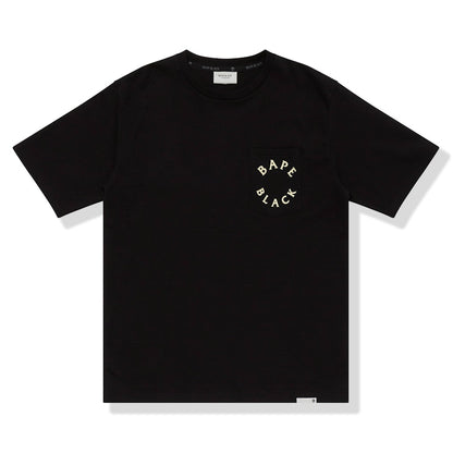 BAPE BLACK Paisley Ape Head Pocket Tee Black Yellow