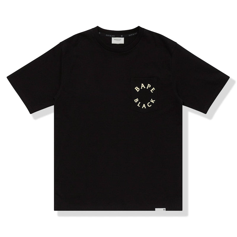 BAPE BLACK Paisley Ape Head Pocket Tee Black Yellow