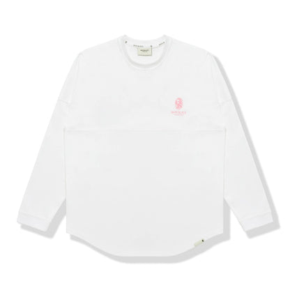 BAPE BLACK Paisley Logo L/S Tee White Pink