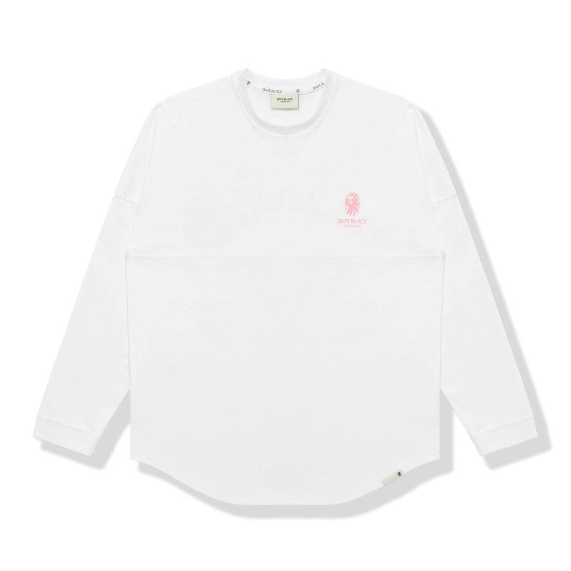 BAPE BLACK Paisley Logo L/S Tee White Pink