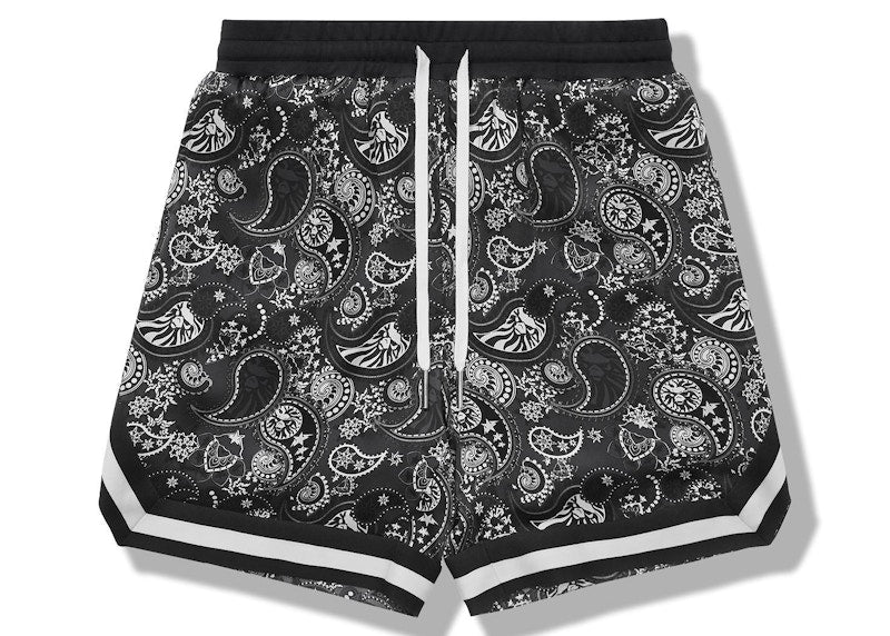 BAPE BLACK Silk Basketball Shorts Black