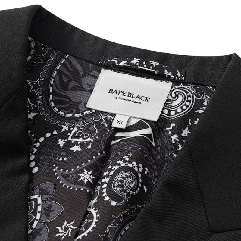 BAPE BLACK Suit Blazer Jacket Black