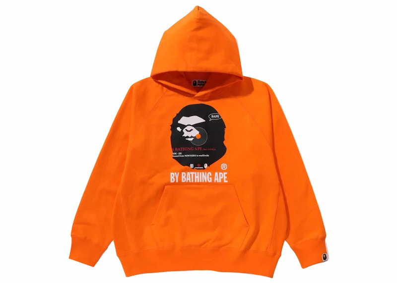BAPE (B)Y Bathing Ape Pullover Hoodie Orange