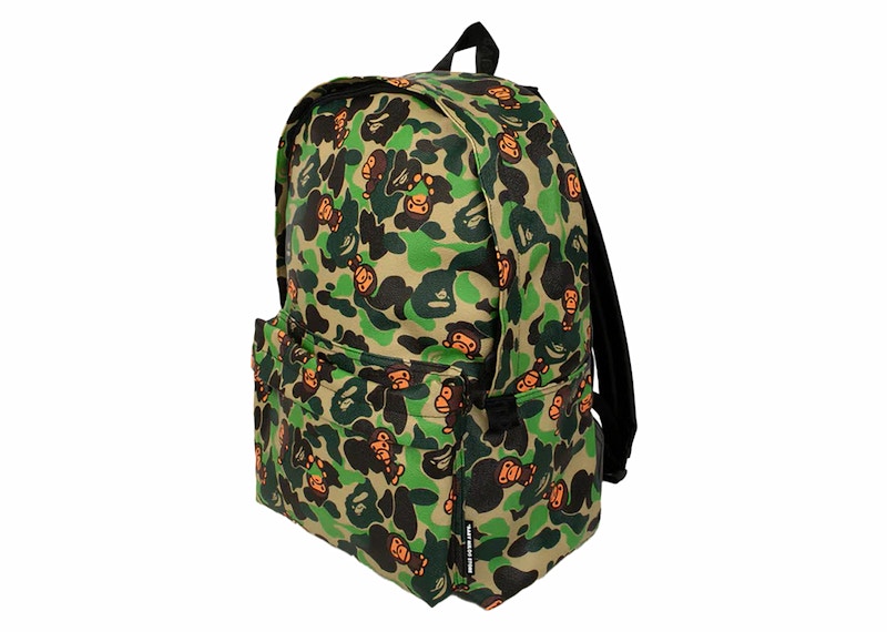 BAPE Baby Milo ABC Camo Large Backpack Green