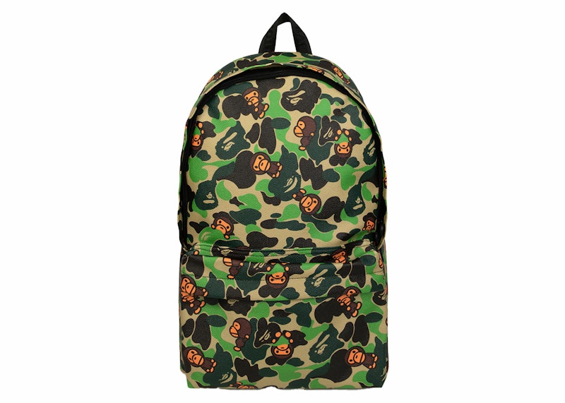 BAPE Baby Milo ABC Camo Large Backpack Green