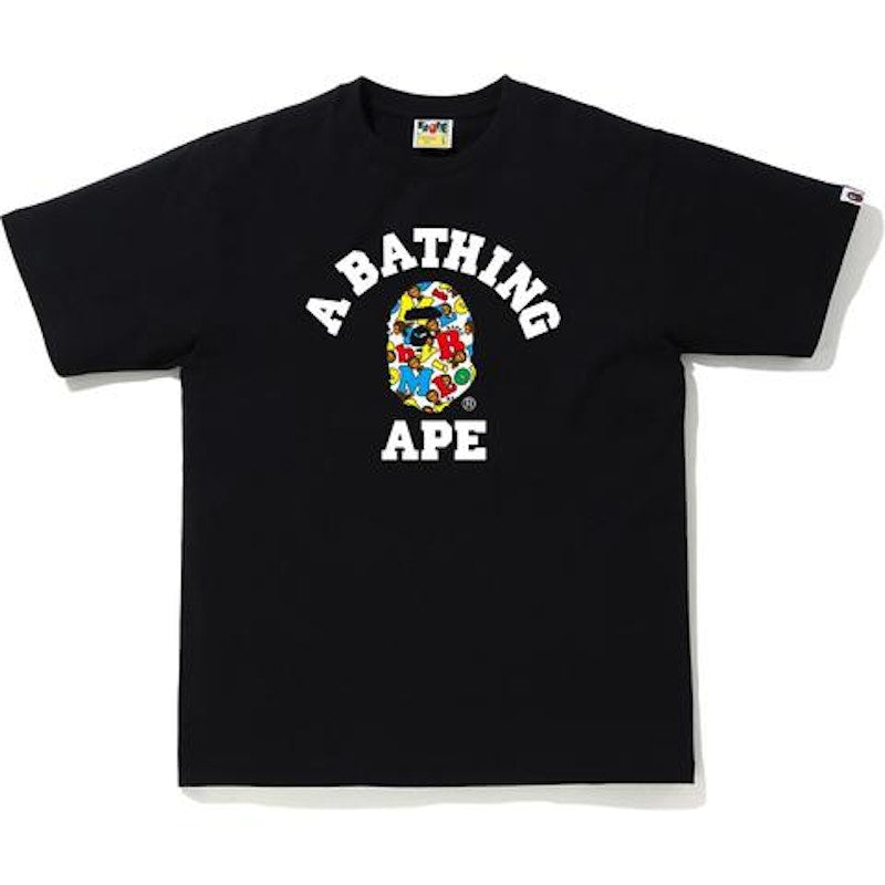BAPE Baby Milo Alphabet College Tee Black