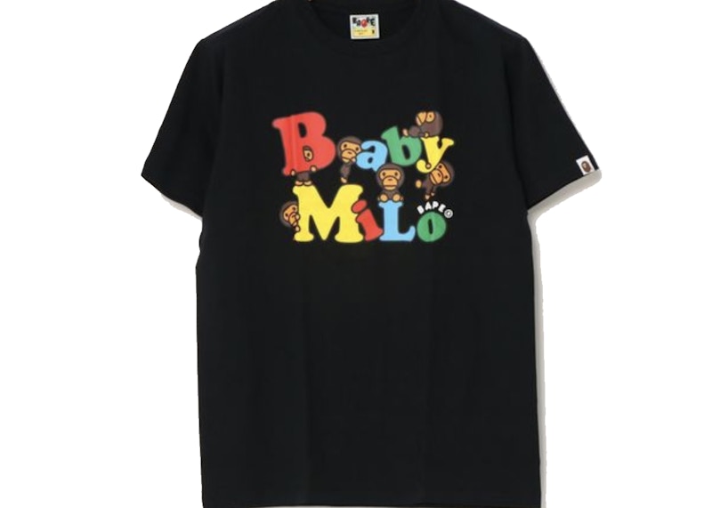 BAPE Baby Milo Alphabet Logo Tee Black