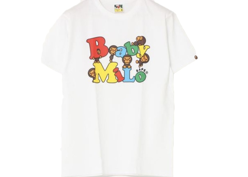 BAPE Baby Milo Alphabet Logo Tee White