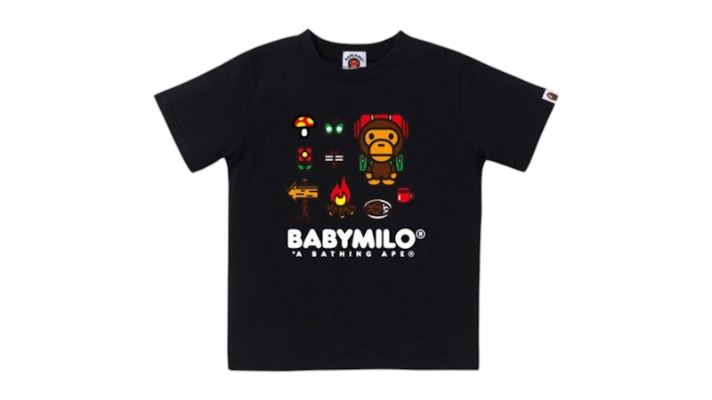BAPE Kids Baby Milo Camp Tee Black