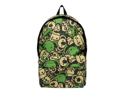 BAPE Baby Milo Faux Leather Large Backpack Apple Green