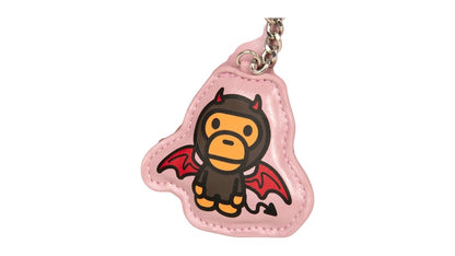 BAPE Baby Milo Faux Leather Small Barrel Bag Pink