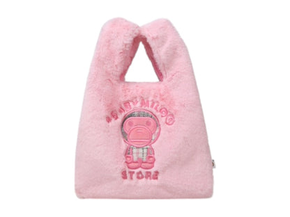 BAPE Baby Milo Fluffy Tote Bag Pink
