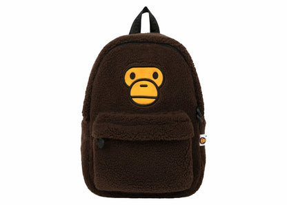 BAPE Baby Milo Fur Mini Backpack Brown