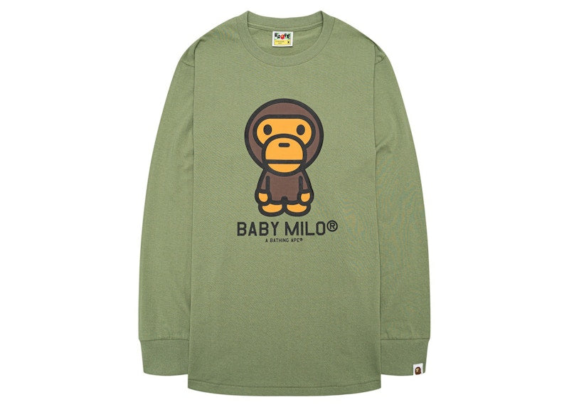 BAPE Baby Milo L/S Tee Olivedrab