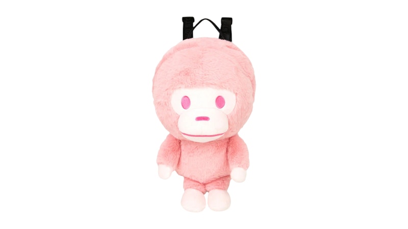 BAPE Baby Milo Large Plush Backpack Light Pink