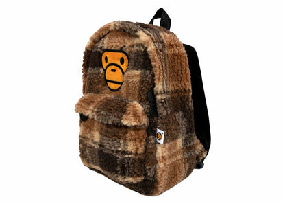 BAPE Baby Milo Mini Fur Check Backpack Multicolor