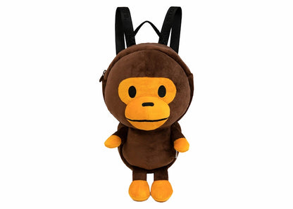 BAPE Baby Milo Plush Backpack Brown