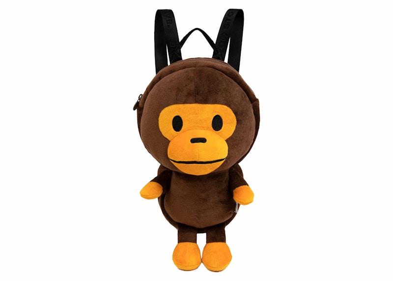 BAPE Baby Milo Plush Backpack Brown