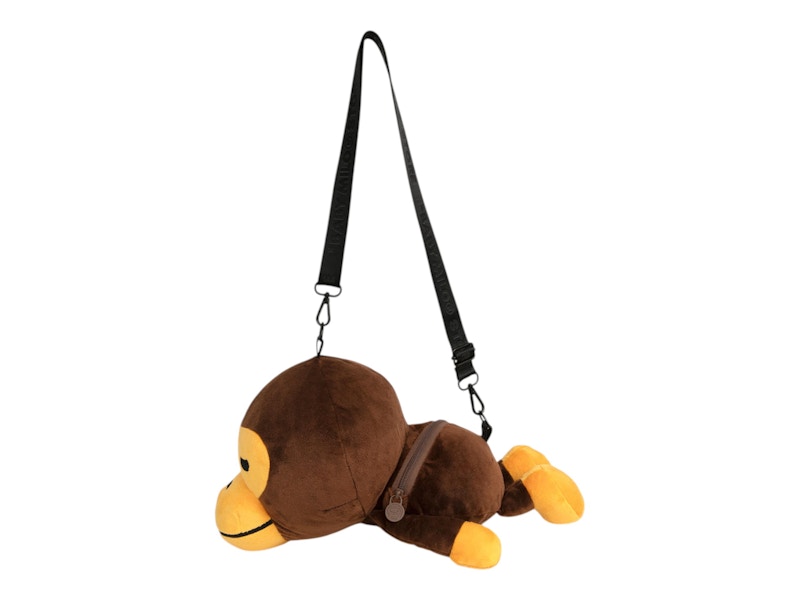 BAPE Baby Milo Plush Crossbody Bag Brown